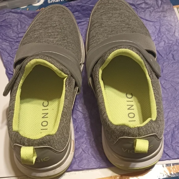 Vionic Grey Ladies Tennis Shoes - Picture 1 of 6